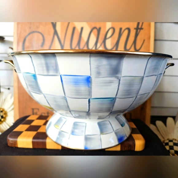 MacKenzie-Childs Other - Mackenzie Childs Sterling Check Everything Bowl